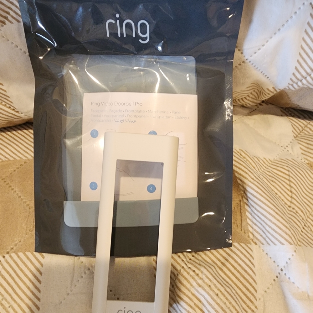 Pearl white ring doorbell cover